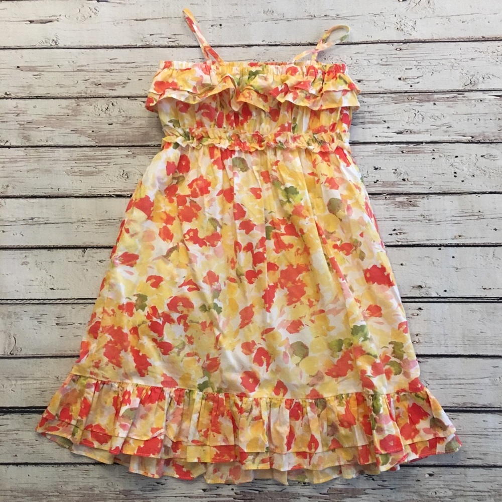 BabyGap Orange and Yellow Lined Dress - Picture 2 of 4